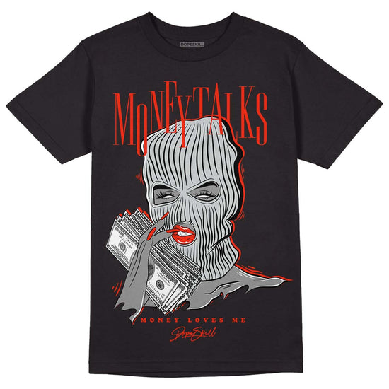Black Canvas 4s DopeSkill T-Shirt Money Talks Graphic - Black
