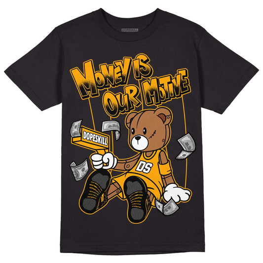 Black Taxi 12s DopeSkill T-Shirt Money Is Our Motive Bear Graphic - Black 