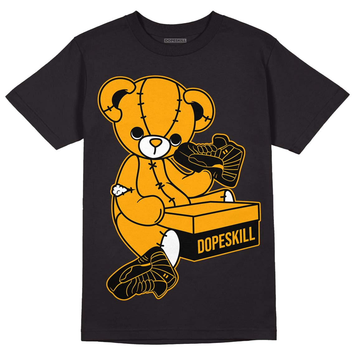 Black Taxi 12s DopeSkill T-Shirt Sneakerhead BEAR Graphic - Black 