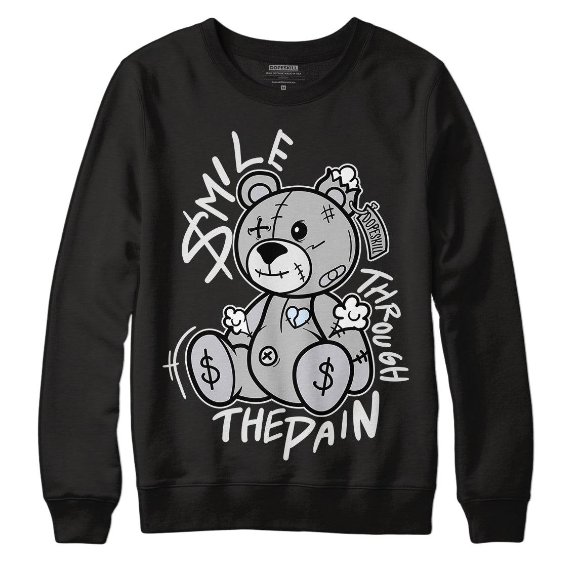 Black Metallic Chrome 6s DopeSkill Sweatshirt BEAN Graphic - Black