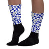 Racer Blue White Dunk Low Sublimated Socks Mushroom Graphic