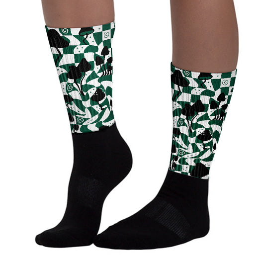 Lottery Pack Malachite Green Dunk Low Sublimated Socks Mushroom Graphic