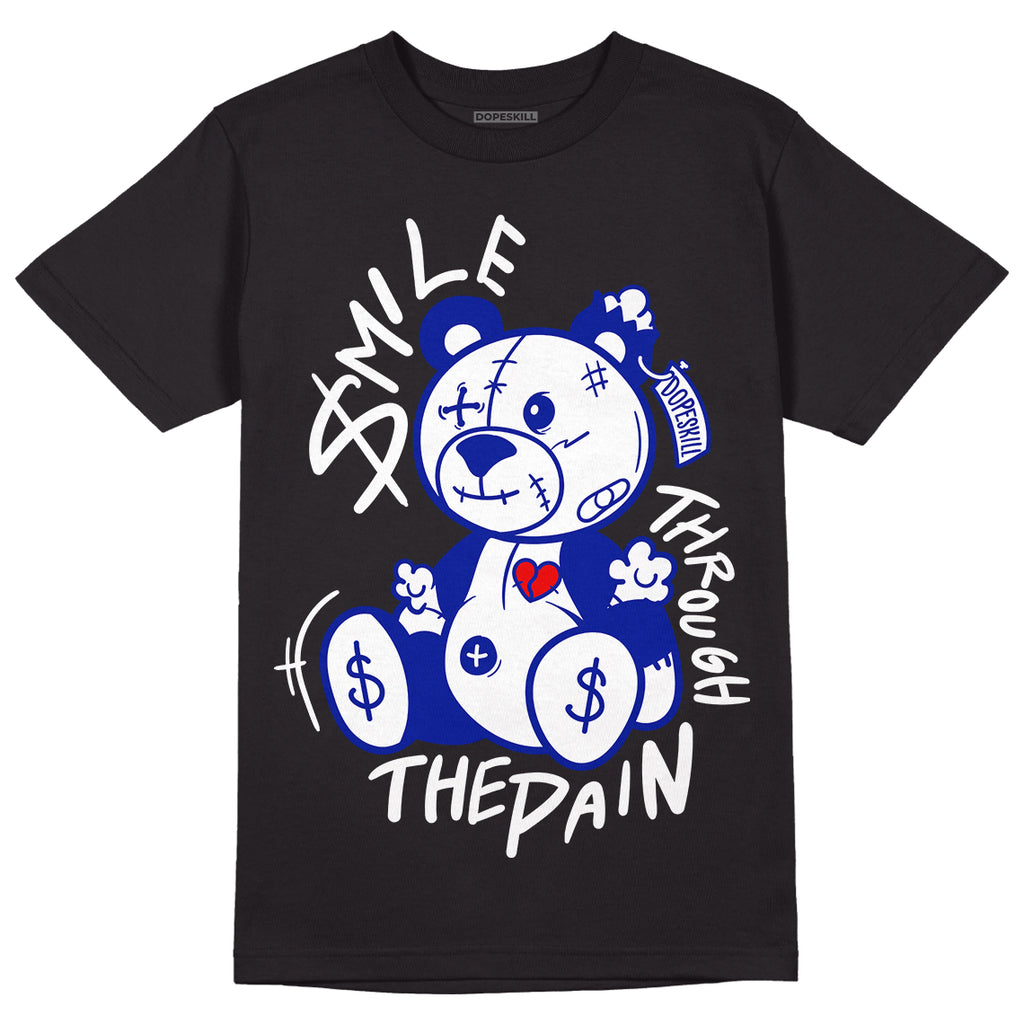 Racer Blue White Dunk Low DopeSkill T-Shirt BEAN Graphic - Black