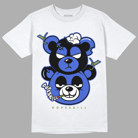 AJ 13 Retro Black Hyper Royal DopeSkill T-Shirt New Double Bear Graphic