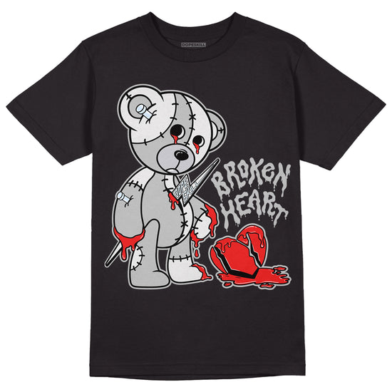 Black Metallic Chrome 6s DopeSkill T-Shirt Broken Heart Graphic - Black