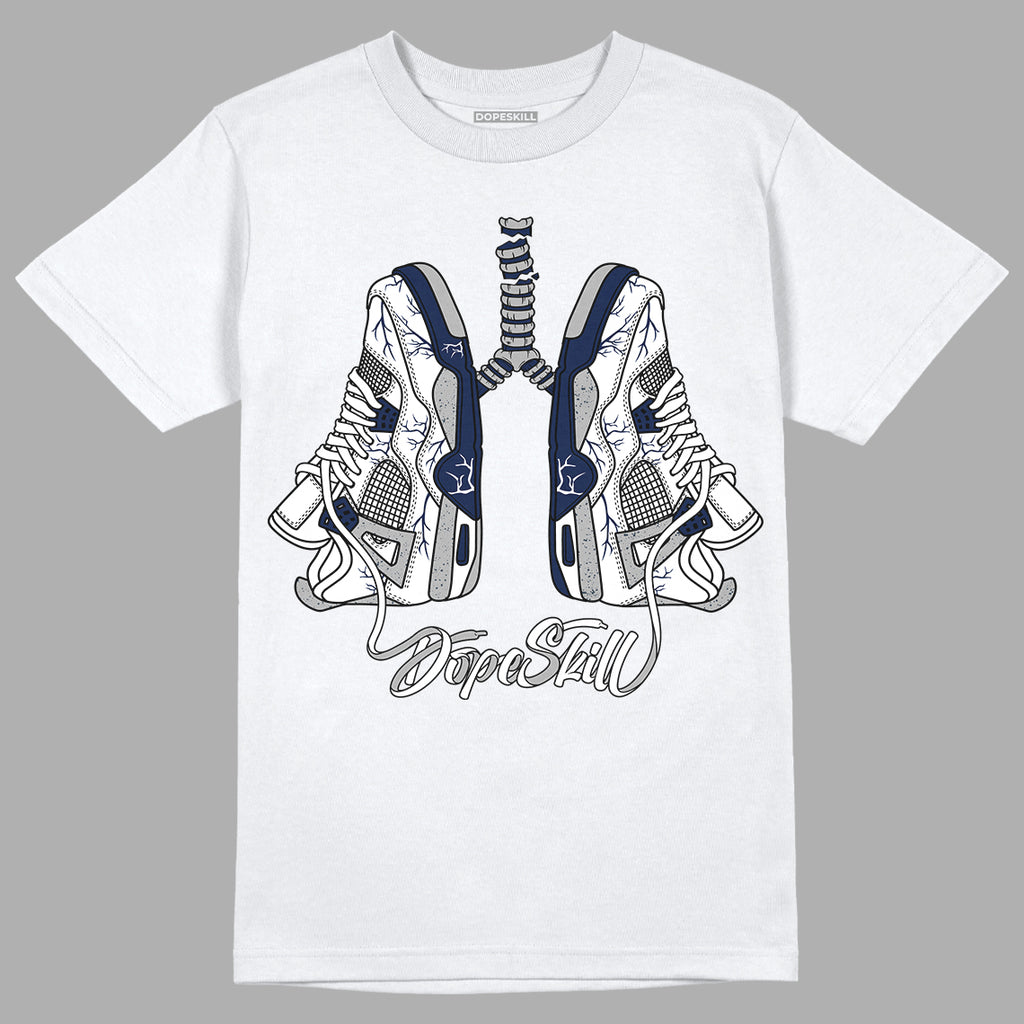 Midnight Navy 4s DopeSkill T-Shirt Breathe Graphic - White
