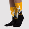 Taxi Yellow Toe 1s Sublimated Socks FIRE Graphic