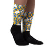 Dunk Blue Jay and University Gold Sublimated Socks Mushroom Graphic