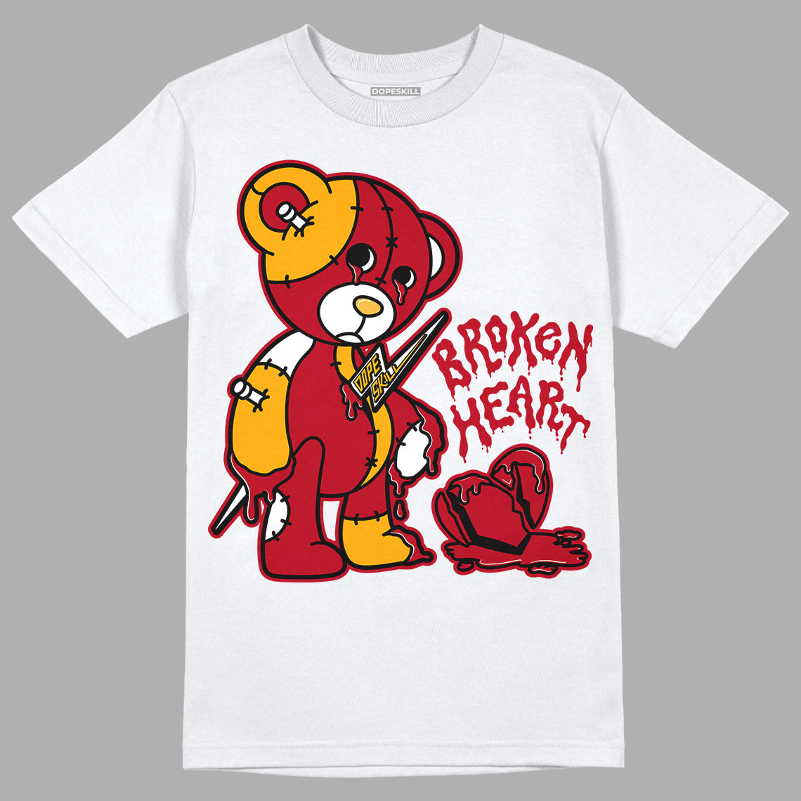 Cardinal 7s DopeSkill T-Shirt Broken Heart Graphic - White 