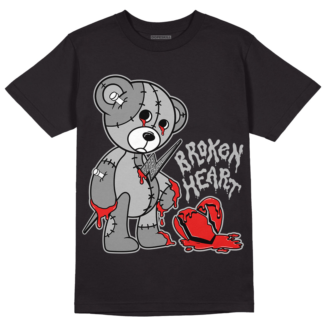 YZ 450 Utility Black DopeSkill T-Shirt Broken Heart Graphic - Black