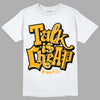 Black Taxi 12s DopeSkill T-Shirt Talk Is Chip Graphic - White 