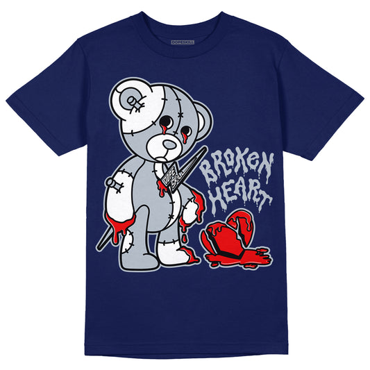 Midnight Navy 11s DopeSkill T-shirt Broken Heart Graphic