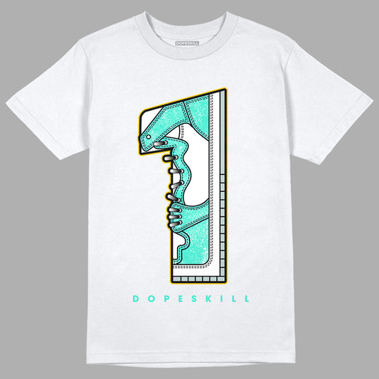 New Emerald 1s DopeSkill T-Shirt No.1 Graphic - White 