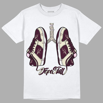 Dunk Low Night Maroon and Medium Soft Pink DopeSkill T-Shirt Breathe Graphic Streetwear - White