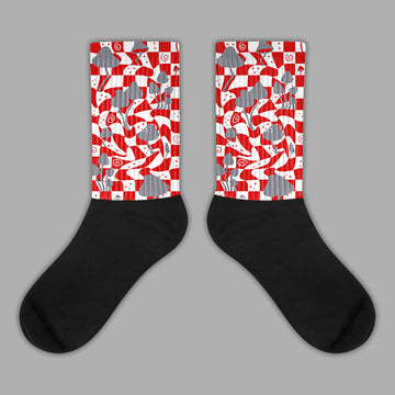 Gym Red 9s Sublimated Socks Mushroom Graphic