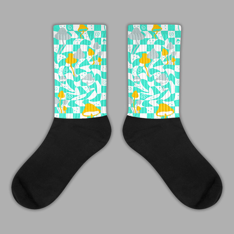 New Emerald 1s Sublimated Socks Mushroom Graphic