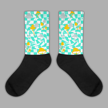 New Emerald 1s Sublimated Socks Mushroom Graphic