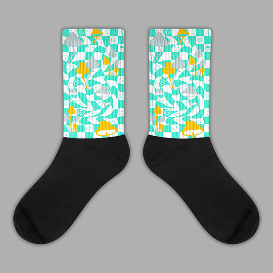 New Emerald 1s Sublimated Socks Mushroom Graphic