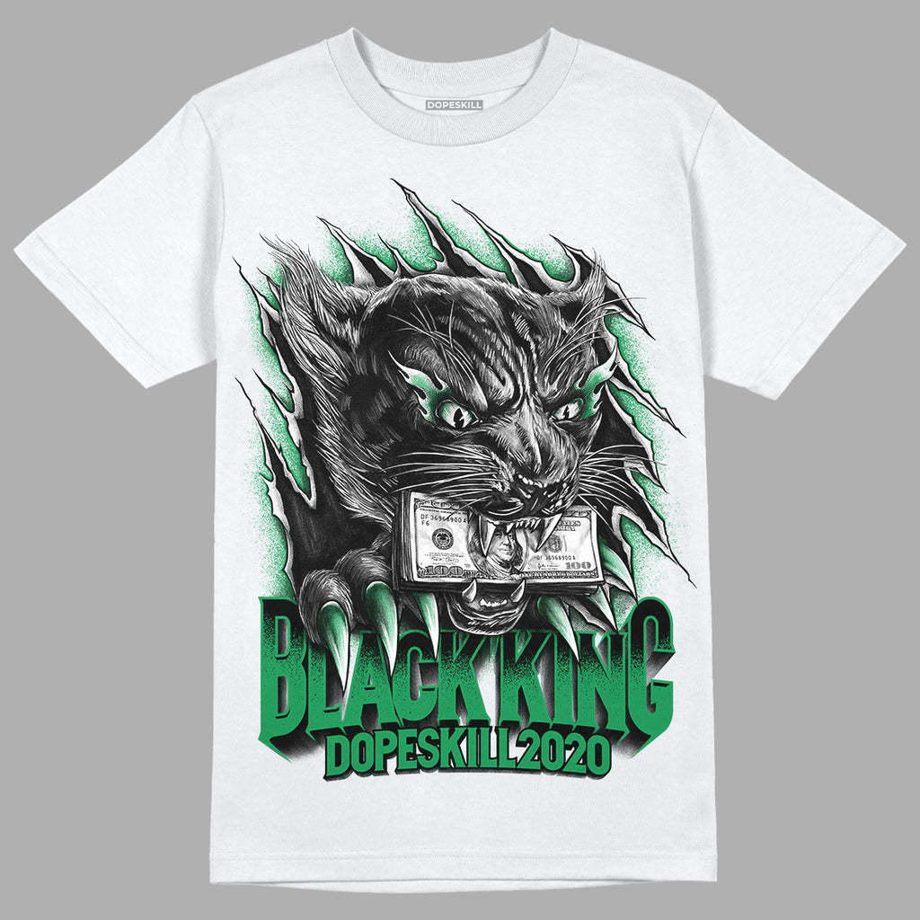 Jordan 6 Rings "Lucky Green" DopeSkill T-Shirt Black King Graphic Streetwear - White