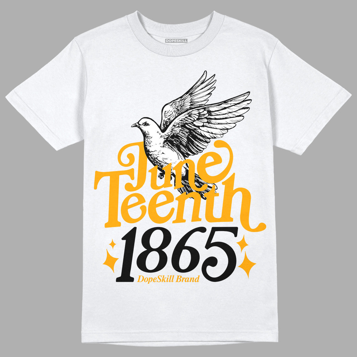 Jordan 12 Retro Black Taxi DopeSkill T-Shirt Juneteenth 1865 Graphic Streetwear - White