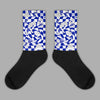 Racer Blue White Dunk Low Sublimated Socks Mushroom Graphic