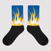 Dunk Blue Jay and University Gold Sublimated Socks FIRE Graphic Streetwear