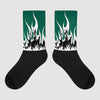 Lottery Pack Malachite Green Dunk Low Sublimated Socks FIRE Graphic