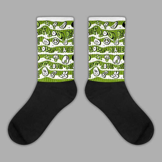 Love Sublimated Socks Match Dunk Low 'Chlorophyll'