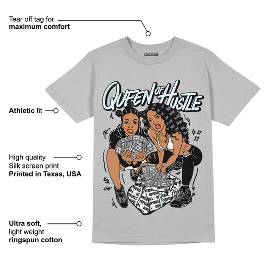 Black Metallic Chrome 6s DopeSkill Metallic Silver T-shirt Queen Of Hustle Graphic