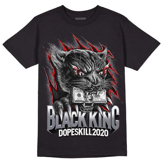 Fire Red 9s DopeSkill T-Shirt Black King Graphic - Black