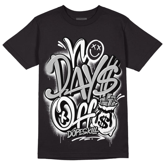 Jordan 1 High 85 Black White DopeSkill T-Shirt No Days Off Graphic Streetwear  - Black