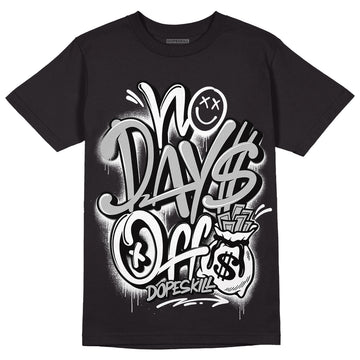 Jordan 1 High 85 Black White DopeSkill T-Shirt No Days Off Graphic Streetwear  - Black