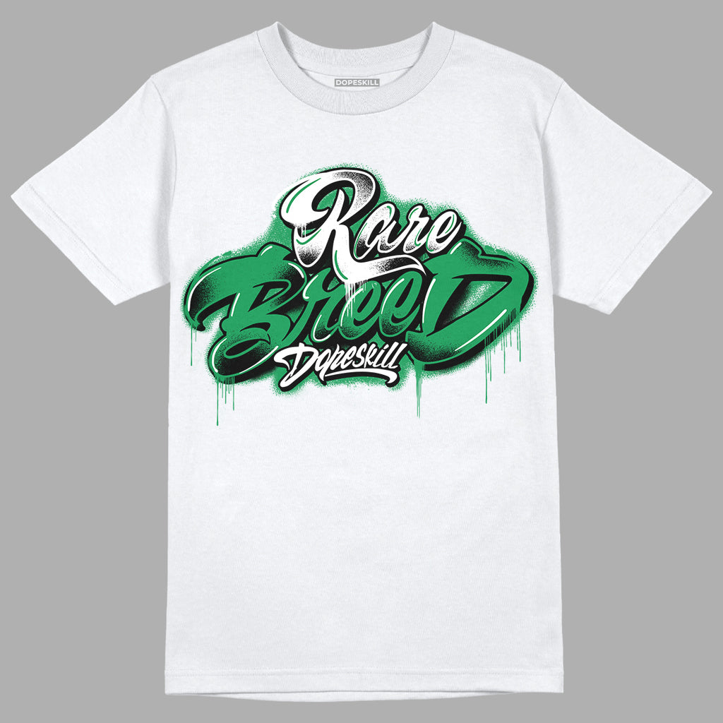 Jordan 6 Rings "Lucky Green" DopeSkill T-Shirt Rare Breed Type Graphic Streetwear - White 