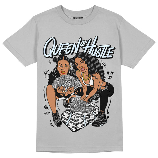 Black Metallic Chrome 6s DopeSkill Metallic Silver T-shirt Queen Of Hustle Graphic