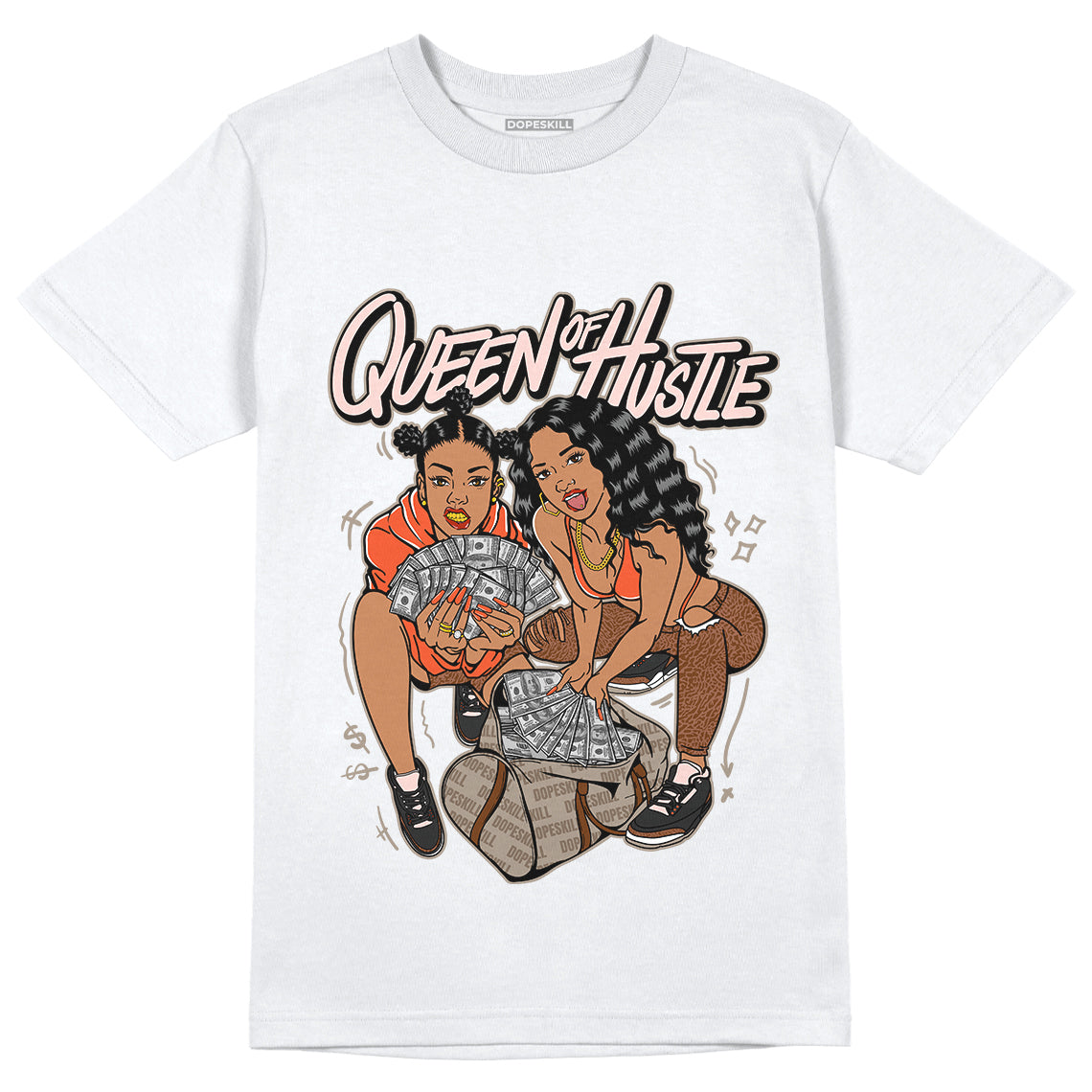 Jordan 3 “Desert Elephant” DopeSkill T-Shirt Queen Of Hustle Graphic - White