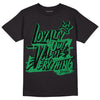 Jordan 1 Low Lucky Green DopeSkill T-Shirt LOVE Graphic Streetwear - Black