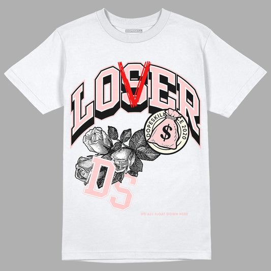 Jordan 1 High OG WMNS Washed Pink DopeSkill T-Shirt Loser Lover Graphic Streetwear - White 