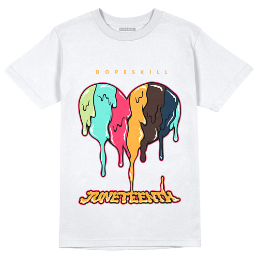 AJ 1 High OG Bio Hack DopeSkill T-Shirt Juneteenth Heart Graphic