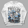 Stealth 12s DopeSkill Long Sleeve T-Shirt Chillin Graphic - White 