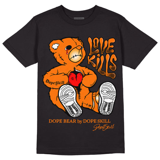 Wmns Dunk Low 'Magma Orange DopeSkill T-Shirt Love Kills Graphic Streetwear - Black