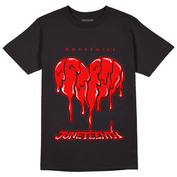 AJ 9 Chile Red DopeSkill T-Shirt Juneteenth Heart Graphic