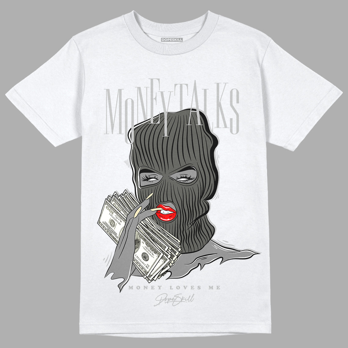 Jordan 4 Retro SE Craft Photon Dust DopeSkill T-Shirt Money Talks Graphic Streetwear   - White