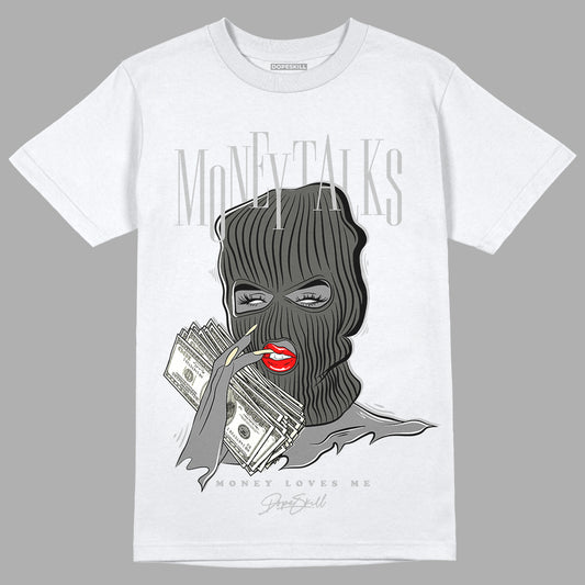 Jordan 4 Retro SE Craft Photon Dust DopeSkill T-Shirt Money Talks Graphic Streetwear   - White