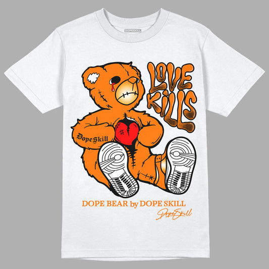 Wmns Dunk Low 'Magma Orange DopeSkill T-Shirt Love Kills Graphic Streetwear - White