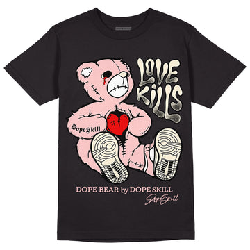 Jordan 1 High OG WMNS Washed Pink DopeSkill T-Shirt Love Kills Graphic Streetwear - Black