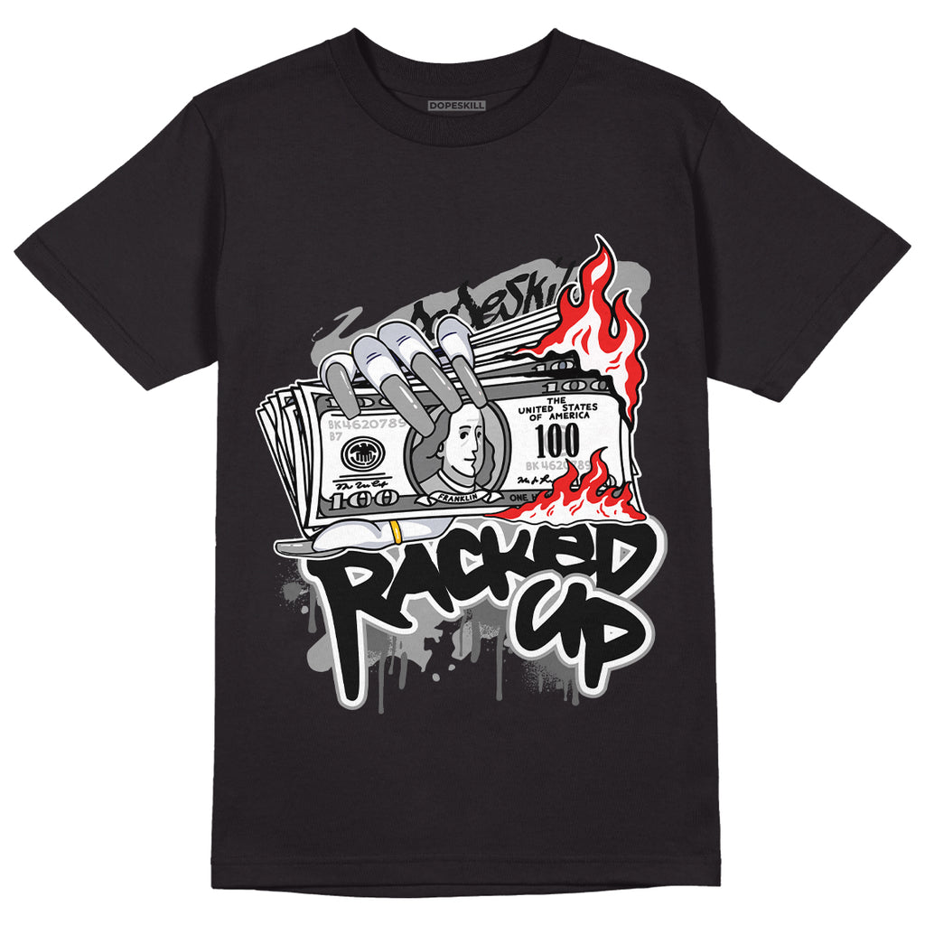 Jordan 9 Particle Grey DopeSkill T-Shirt Racked Up Graphicv - Black