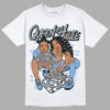 Jordan 5 Retro University Blue DopeSkill T-Shirt Queen Of Hustle Graphic Streetwear - White