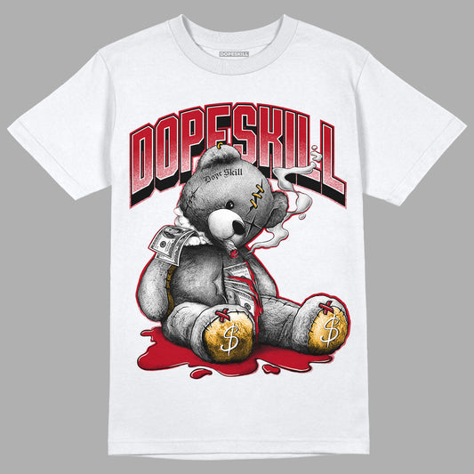 Cardinal 7s DopeSkill T-Shirt Sick Bear Graphic - White 