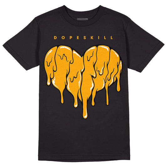 Black Taxi 12s DopeSkill T-Shirt Slime Drip Heart Graphic - Black 