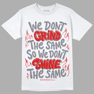 Fire Red 9s DopeSkill T-Shirt Grind Shine Graphic - White 